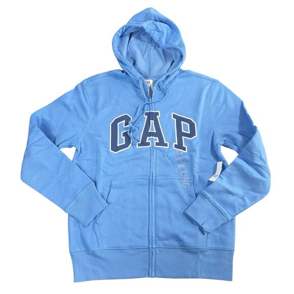 Gap Men's Heritage Logo Full Zip Hoodie Sweater Blue Size S - Picture 1 of 5